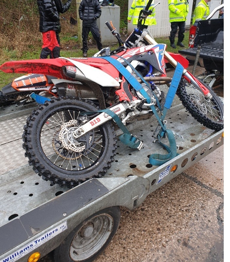 Police seized the suspected stolen vehicles