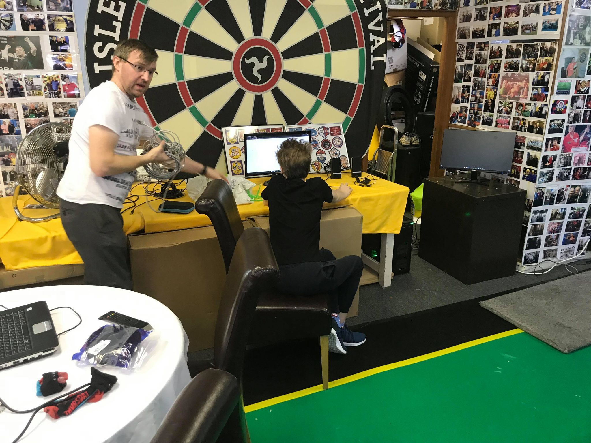 The darts marathon at the St Helens Darts Shop