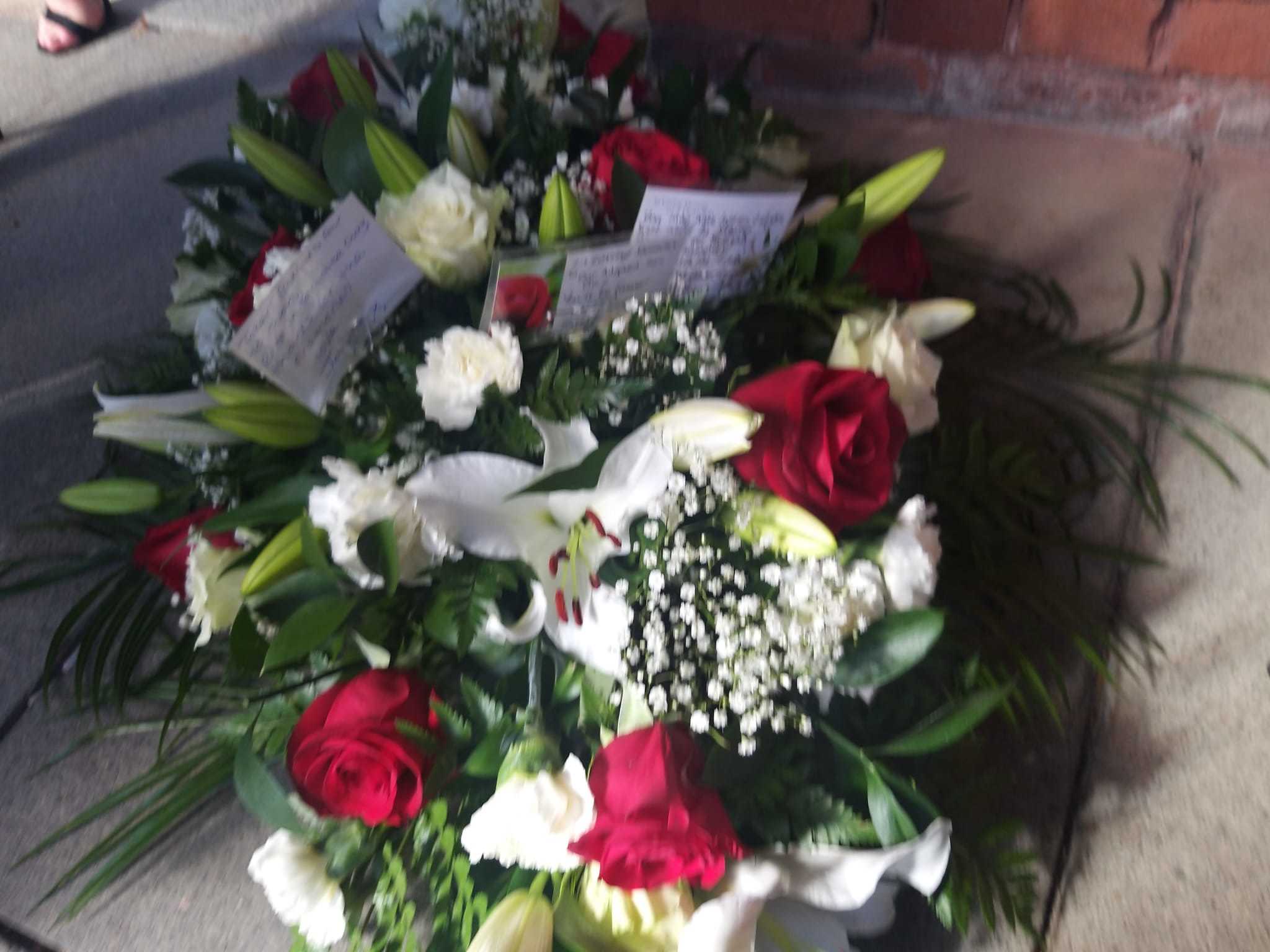 Floral tributes to Gaz Powell