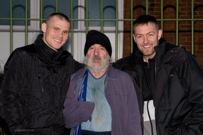 Johnny, with Martin Murray and Dave Gibson (right)