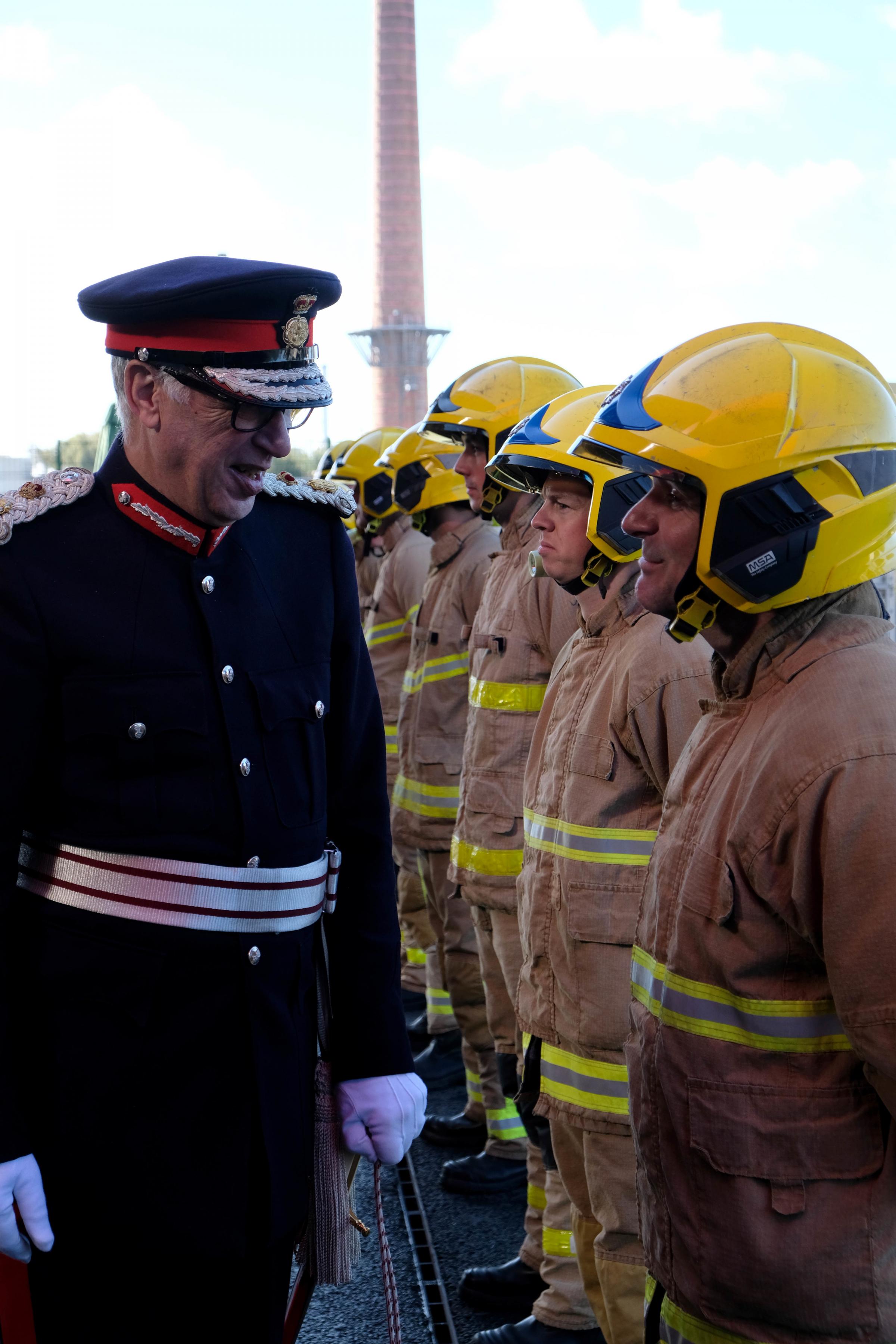 The Lord Lieutenant of Merseyside meets the crew