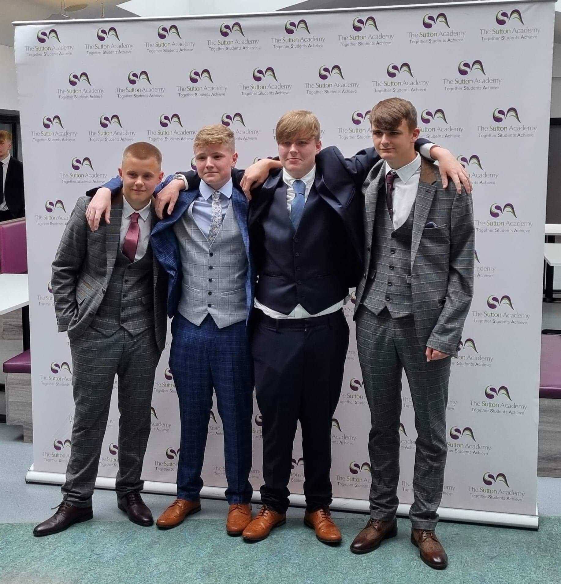 Joe Slater, Curtis Hamilton, Joshua Hughes and Lleyton Smith, The Sutton Academy