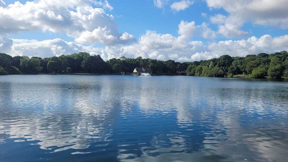 Blue skies over blue water at Taylor Park by Ann ODonnell