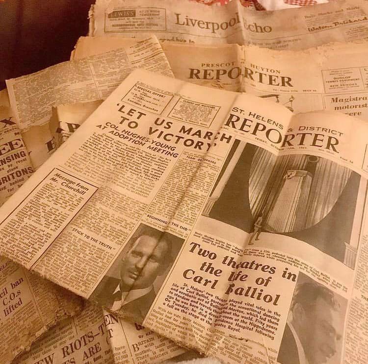 Old newspapers by Louise Claire