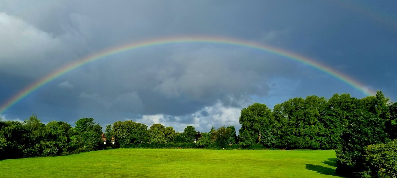 A rainbow halo over Eccleston