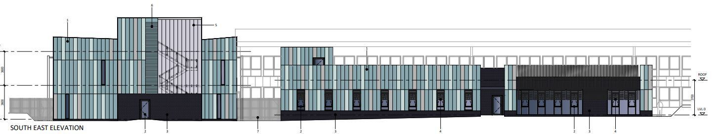 Elevations of new teaching block at Winstanley College, Wigan. Pic uploaded by George Lythgoe. Credit: Wigan Council. Free to use for all LDRS partners