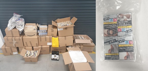 Cash and cigarettes were seized