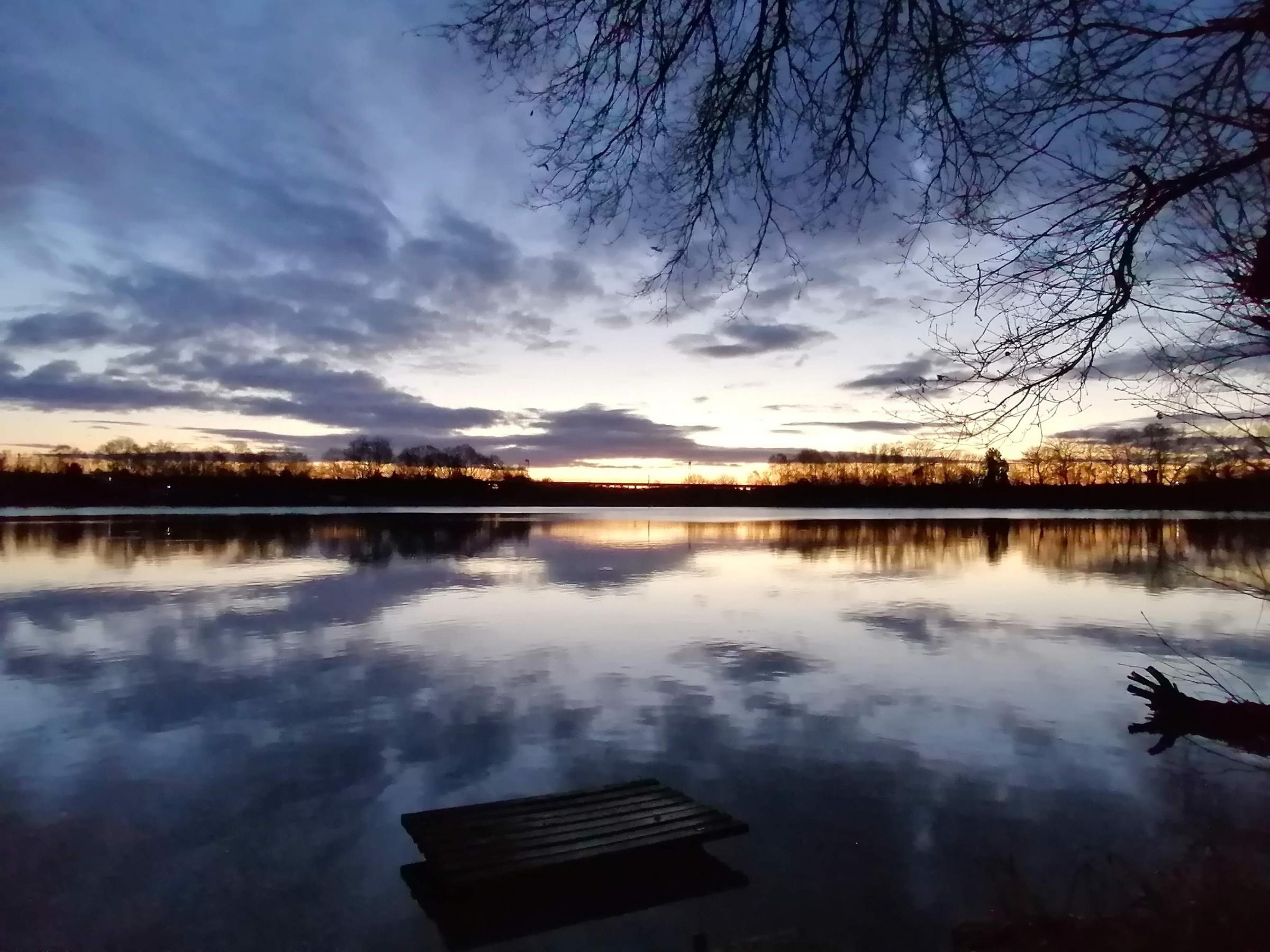 Carr Mill Dam looking peaceful