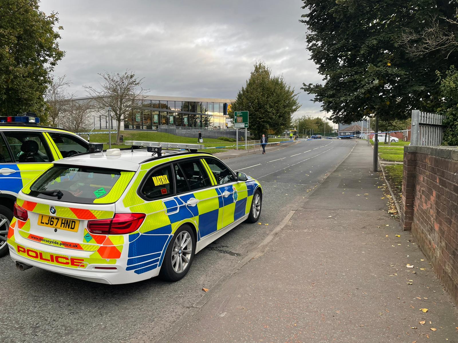 Police at the scene after the crash