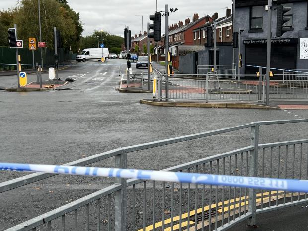 Police at the scene after the crash