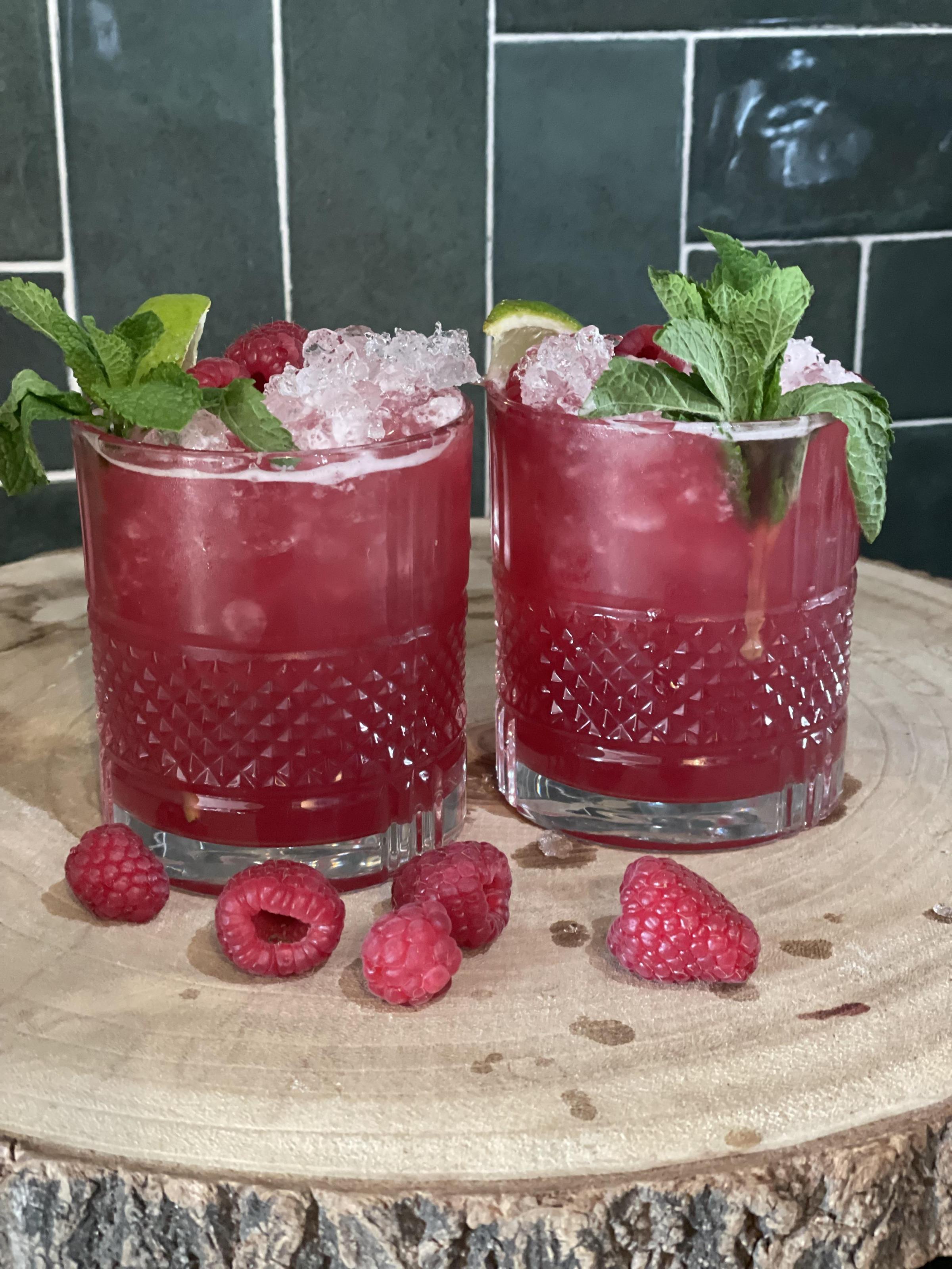 The popular raspberry blossom martini