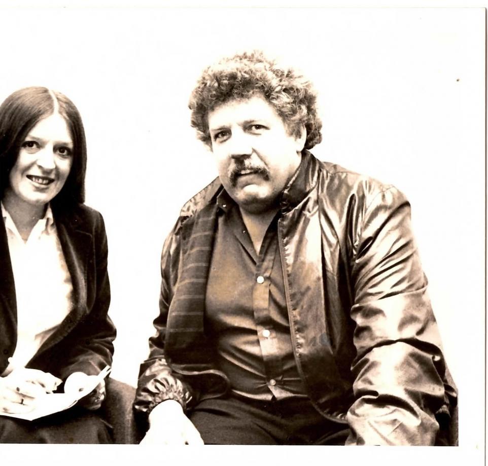 Sue with Colin Welland