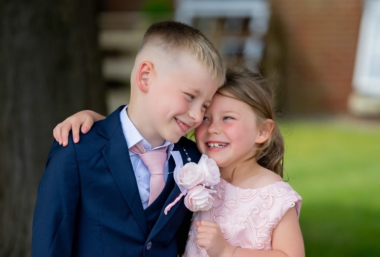 Mason and Maddison, the ring bearer and flower girl (Weddings by Mark)