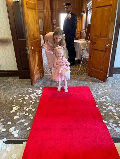 Blossom, Marks granddaughter, and the couples flower girl (Linda Powell)