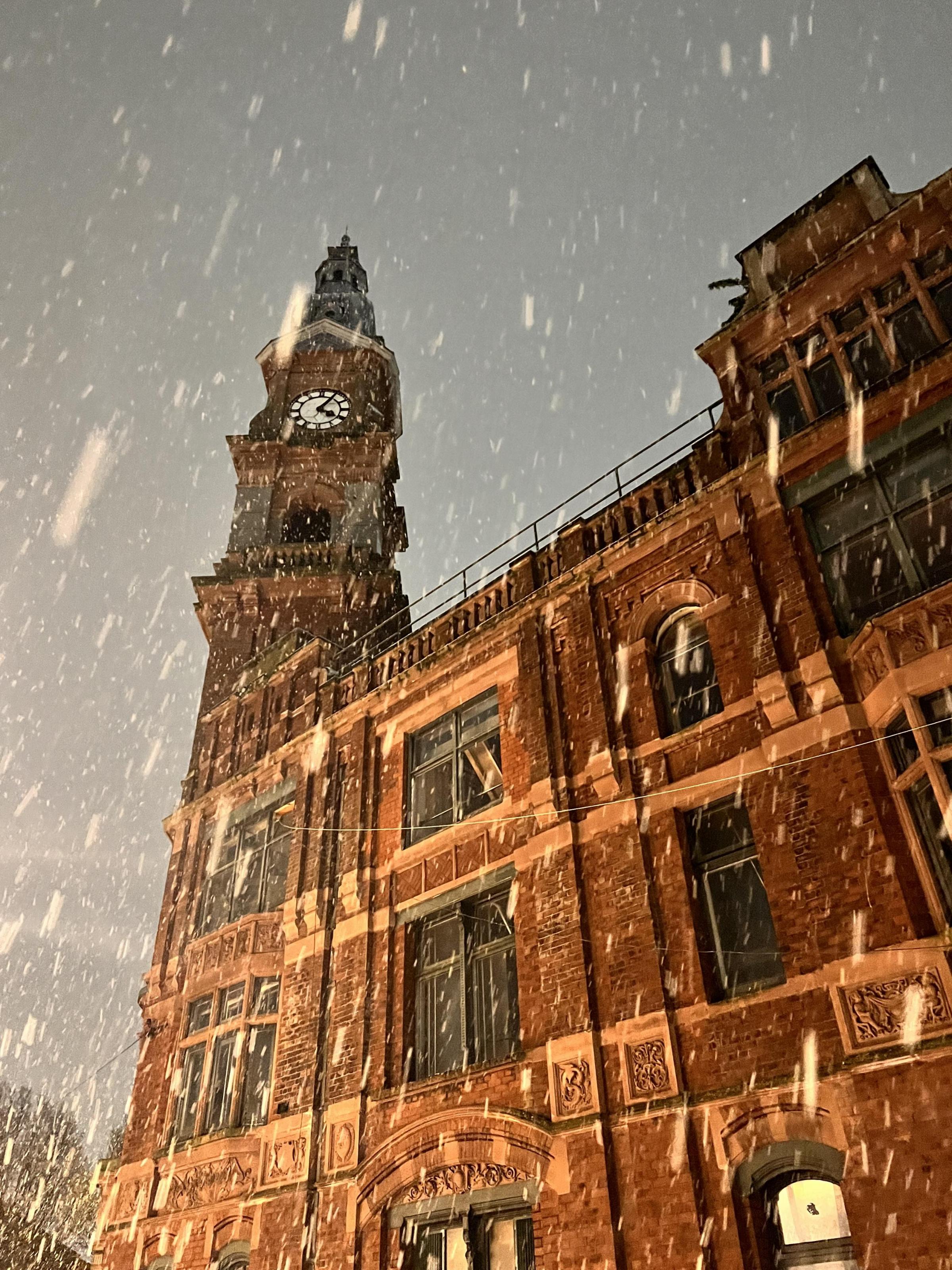 Beechams in the snow, St Helens