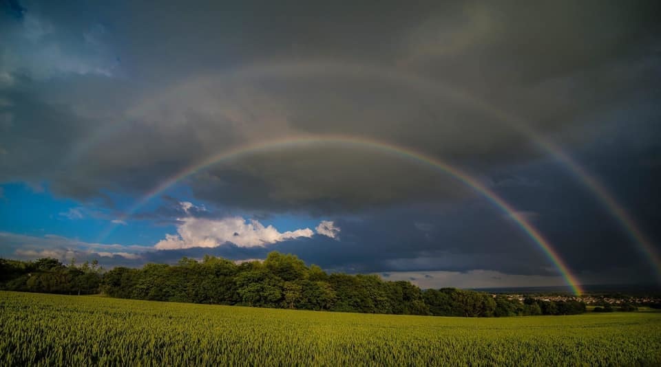 Double rainbow across St Helens by Dave Henshaw