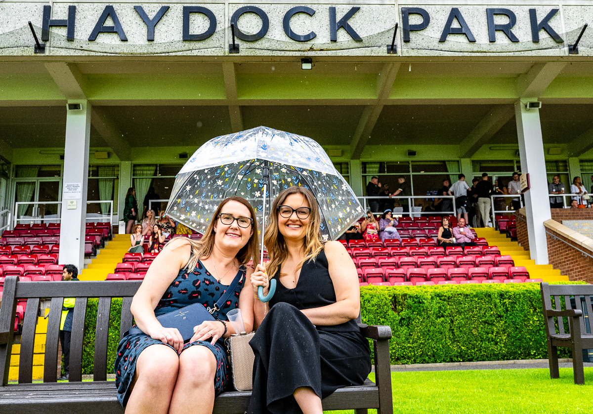 People enjoy Haydock Park as the racecourse welcomes Busted. Picture: Mark Ellis