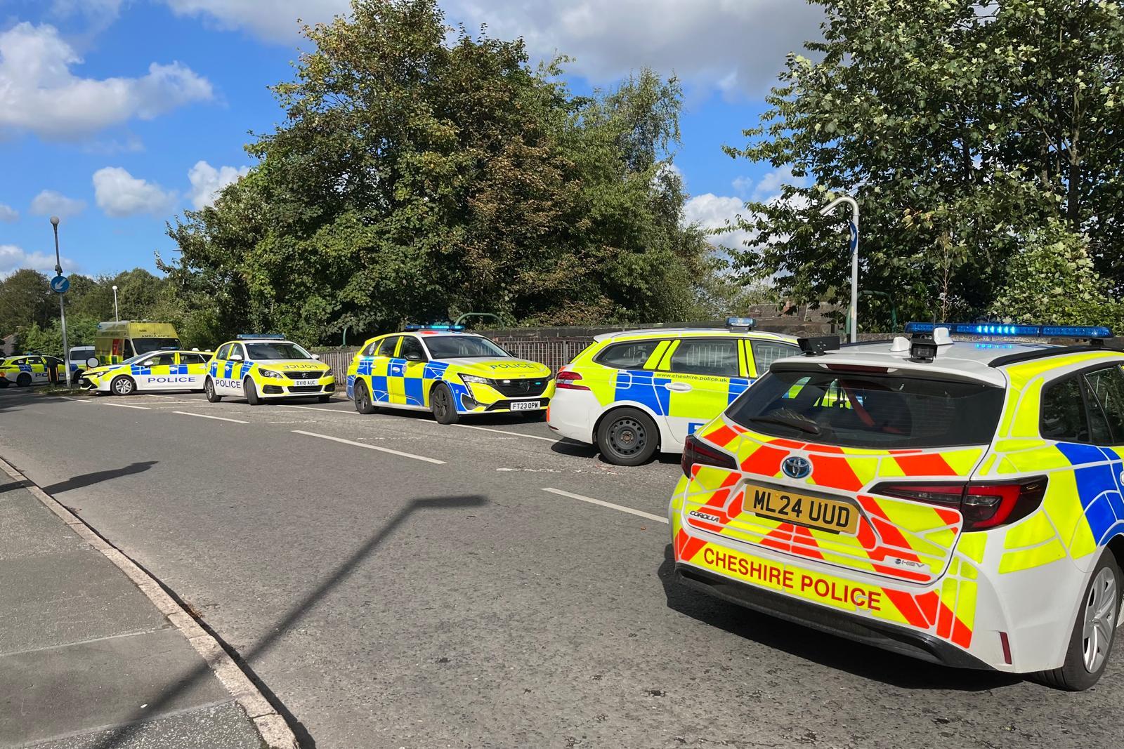 Emergency services in attendance at Padgate railway station