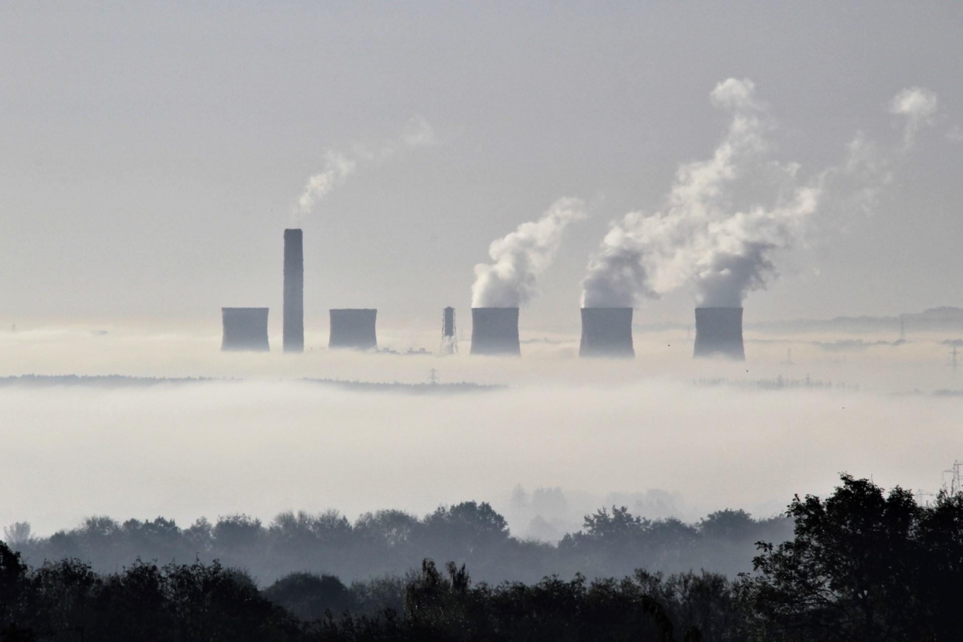 Low lying cloud with Fiddlers Ferry cooling towers