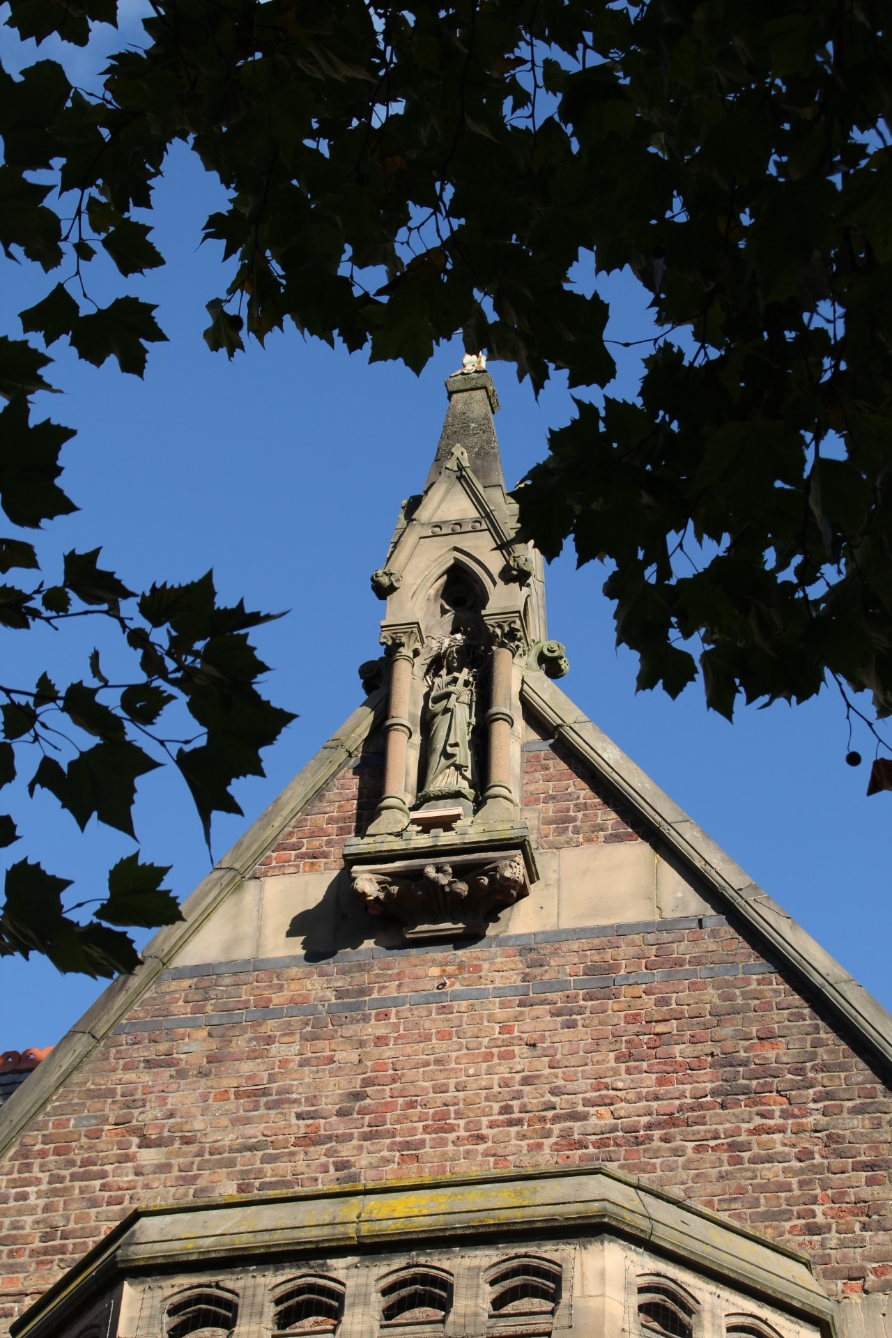 Statue of St Helen in the town centre